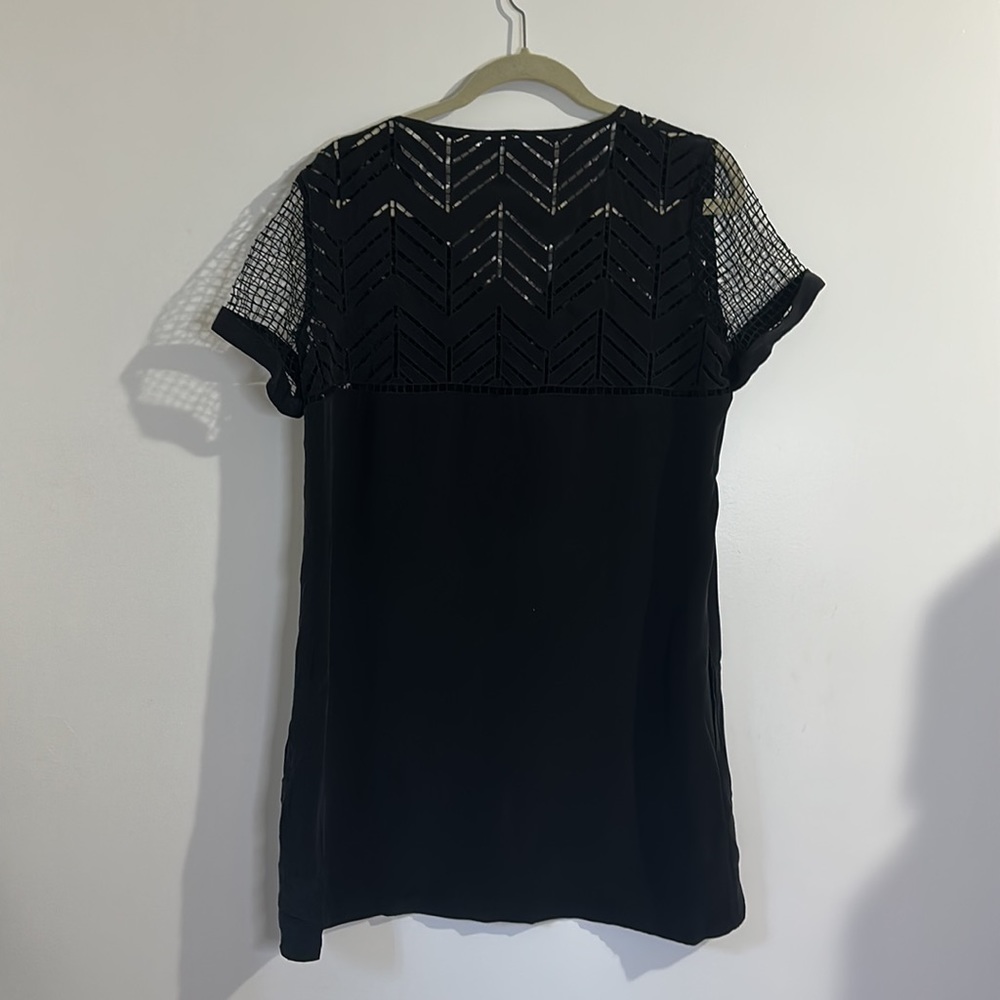 NEVER WORN Rebecca Minkoff Women's Lorelei Silk Shift Dress Small Black Mini - Picture 5 of 9